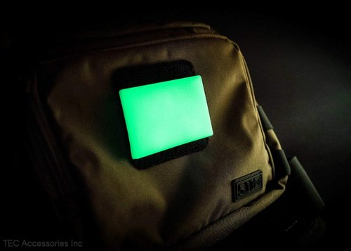 Embrite Beacon Morale Patch (Green) - Everyday Carry Glow in The Dark Patch with Hook and Loop Attachment - Tactical Military Airsoft Patches for Indoor and Outdoor Gear