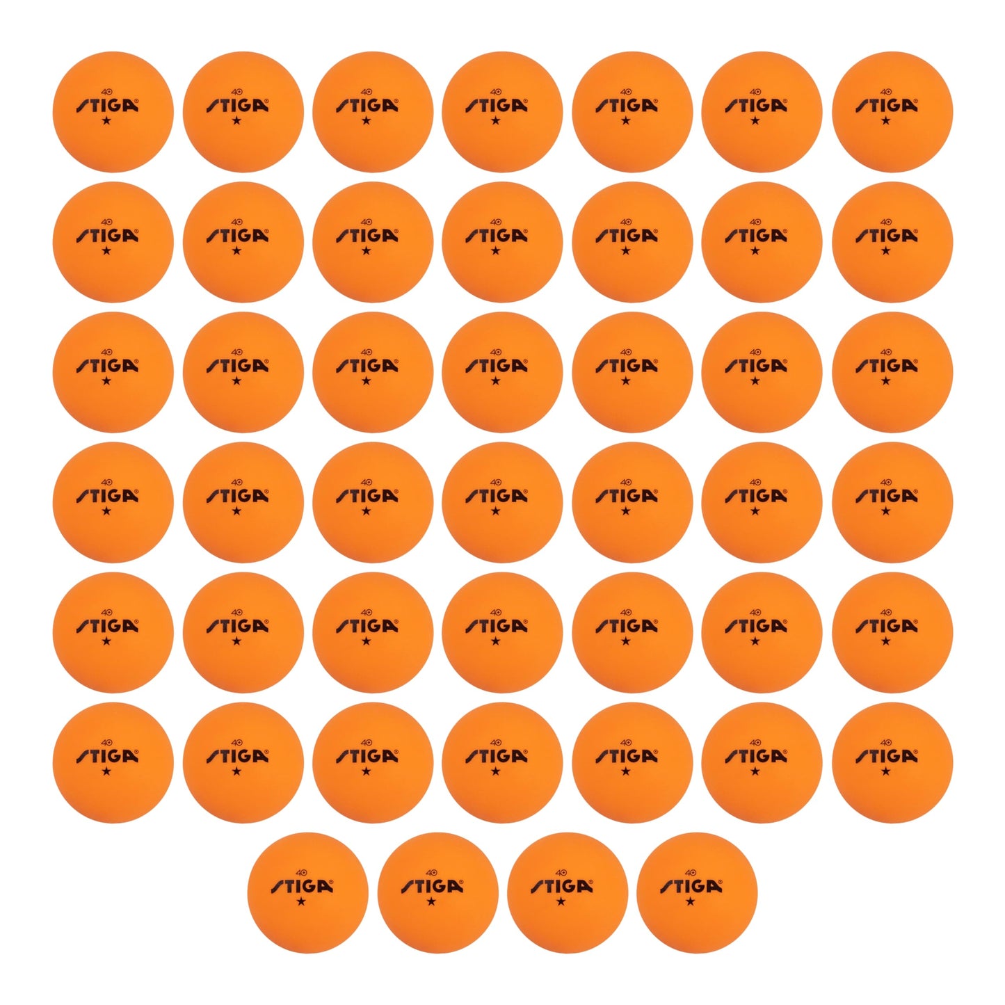 STIGA Ping Pong Balls – 46pk Orange 1-Star Table Tennis Balls, Official Size 40mm ABS Balls, Ultimate Durability for Indoor/Outdoor Ping Pong Tables