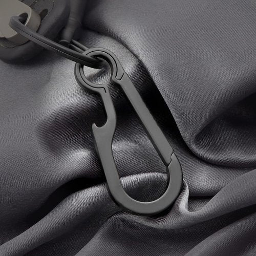 PJYTAC Black Titanium Carabiner for Keys Small Keychain Quick Release Key Clip with Bottle Opener Holder for Men and Women Gifts for Him