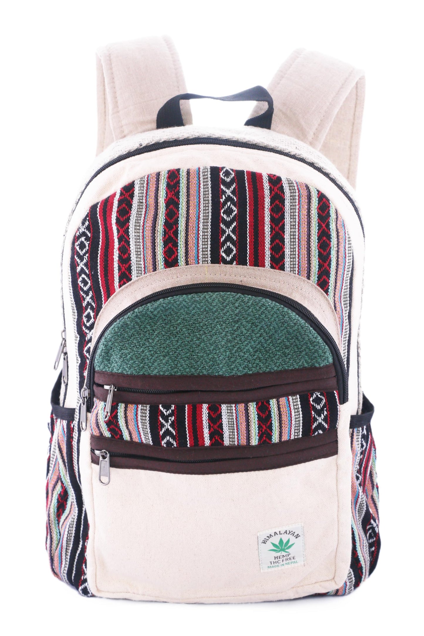 Anitya Hemp Backpack, Multi-Functional Pockets, Eco-Friendly, Unisex, Hiking Daypack, Durable Rucksack (AHLB08)