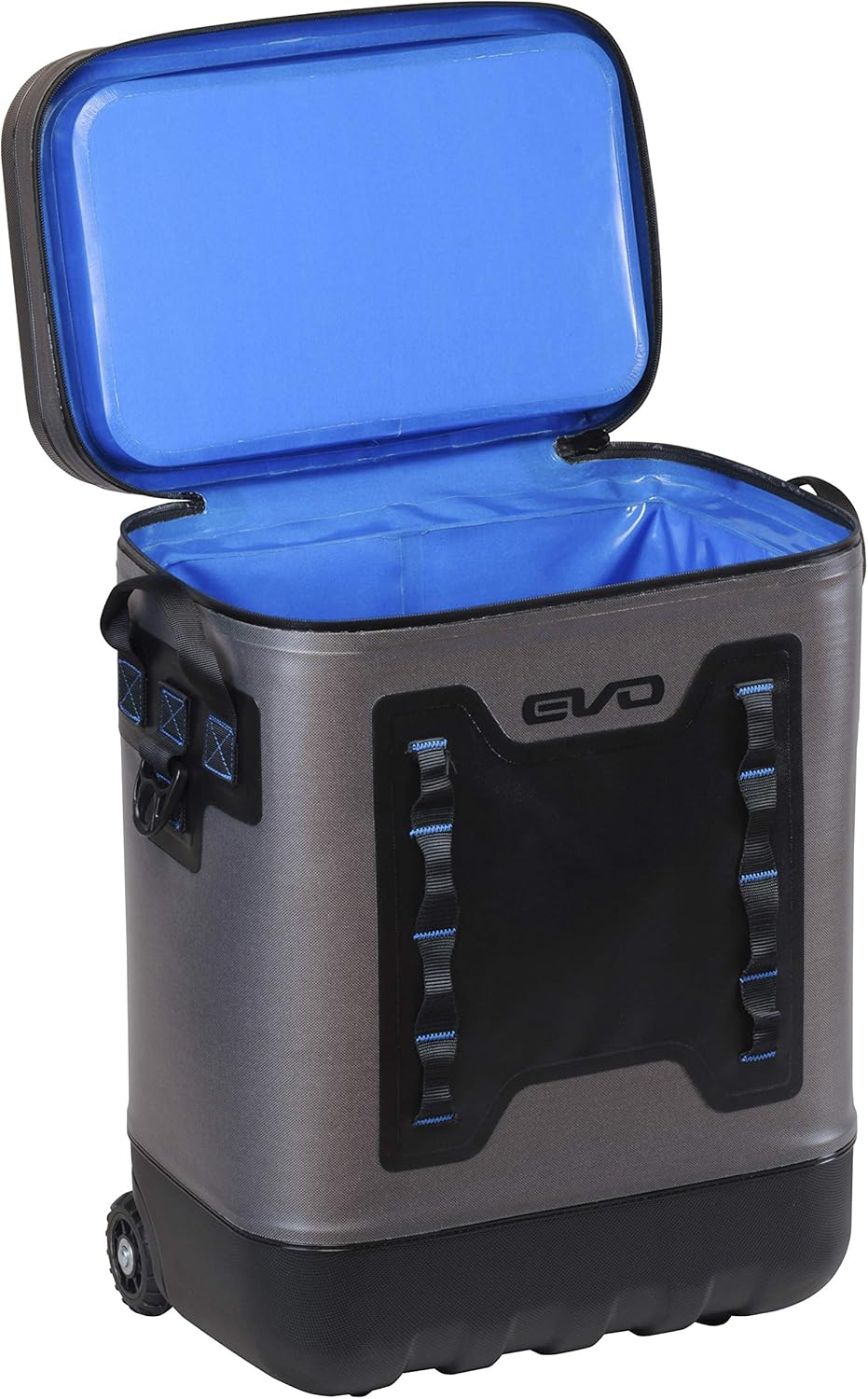 Evolution Outdoor Leak Resistant Insulated EVO Premium Rolling Cooler with ABS Molded Top, 8 Accessory Loops, Retractable 4-Stage Handle
