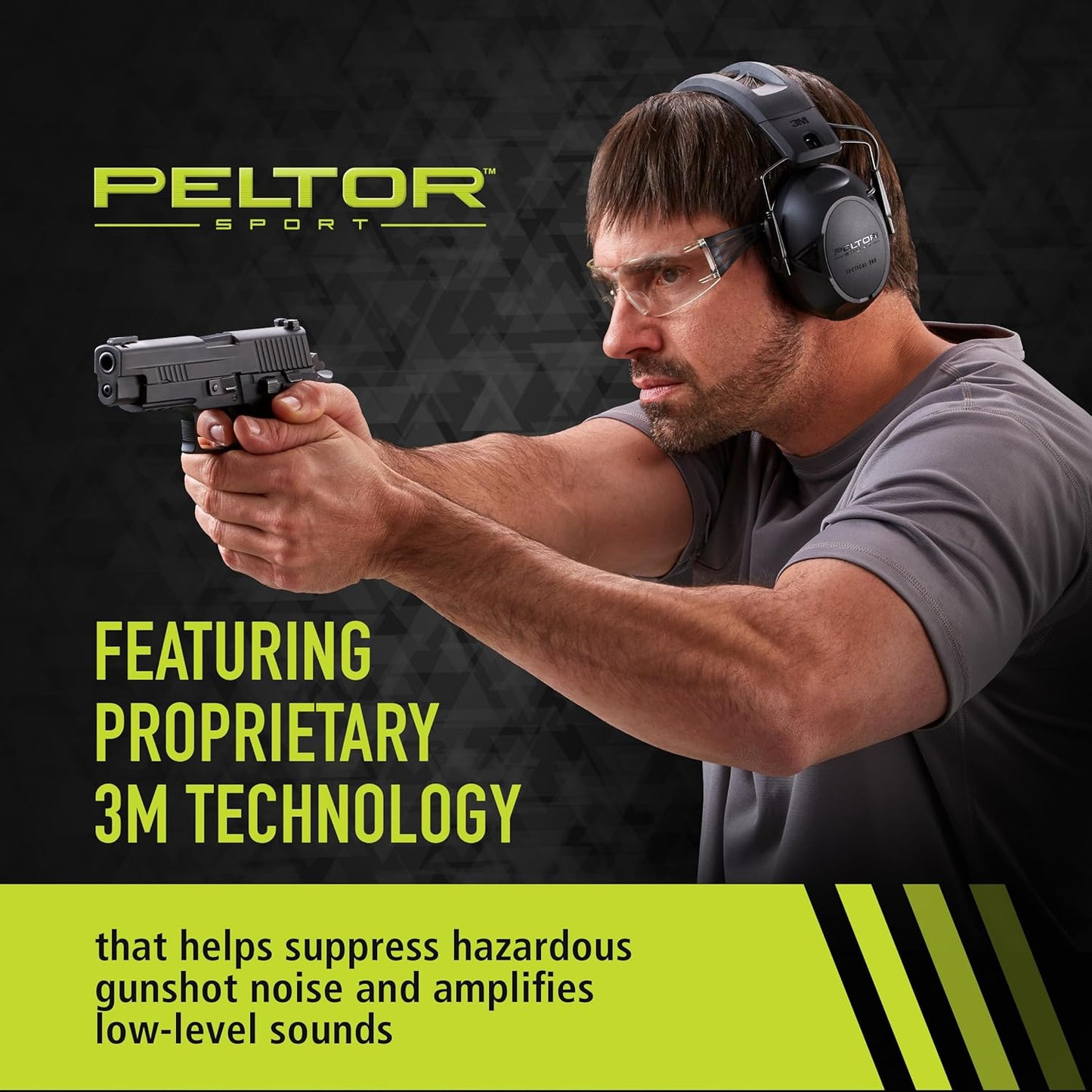 Peltor Sport Tac 500, Black, One Size
