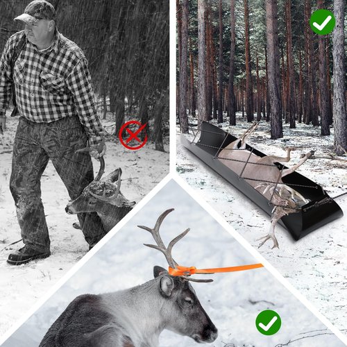 Deer Drag Sled Game Glide - Deer Cart Game Hauler Thickened Tear-Resistant Deer Hunting Accessories and Gear for Hauling Hunter's Trophy - Perfect Hunting Gift for Men