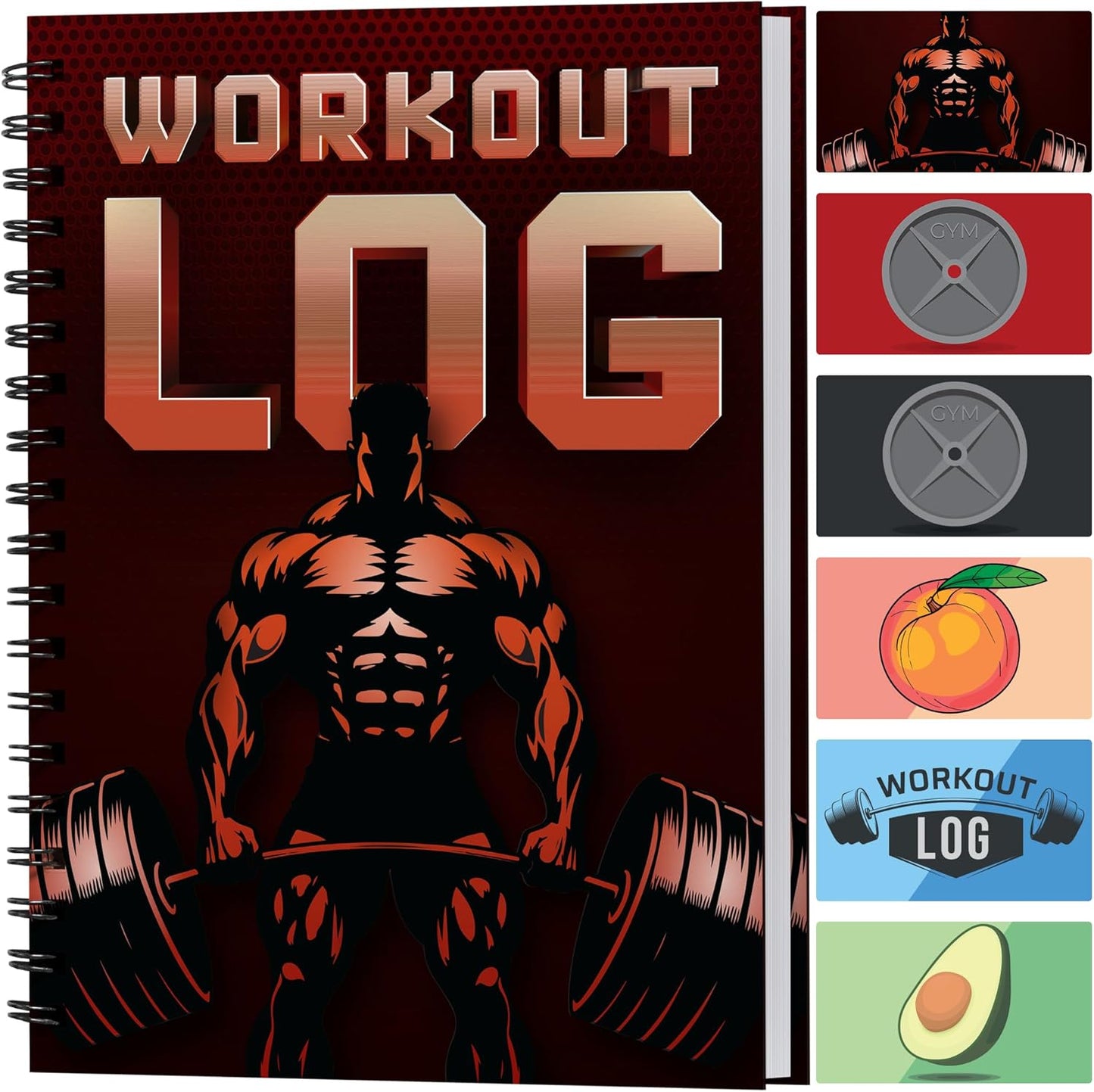 Workout Planner for Daily Fitness Tracking & Goals Setting - A5 Size, 6” x 8”, Charcoal Gray - Men & Women Personal Home & Gym Training Diary - Log Book Journal - by Workout Log Gym