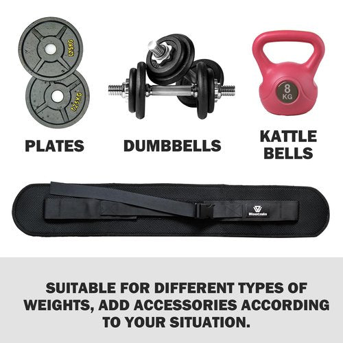 WOOTMIN Hip thrust belt PRO, Thickened non-slip,fully upgraded Hip thrust belt for dumbbells, more comfortable Hip thrust belt, home gym Hip thrust belt with wider and longer anti-slip pads.