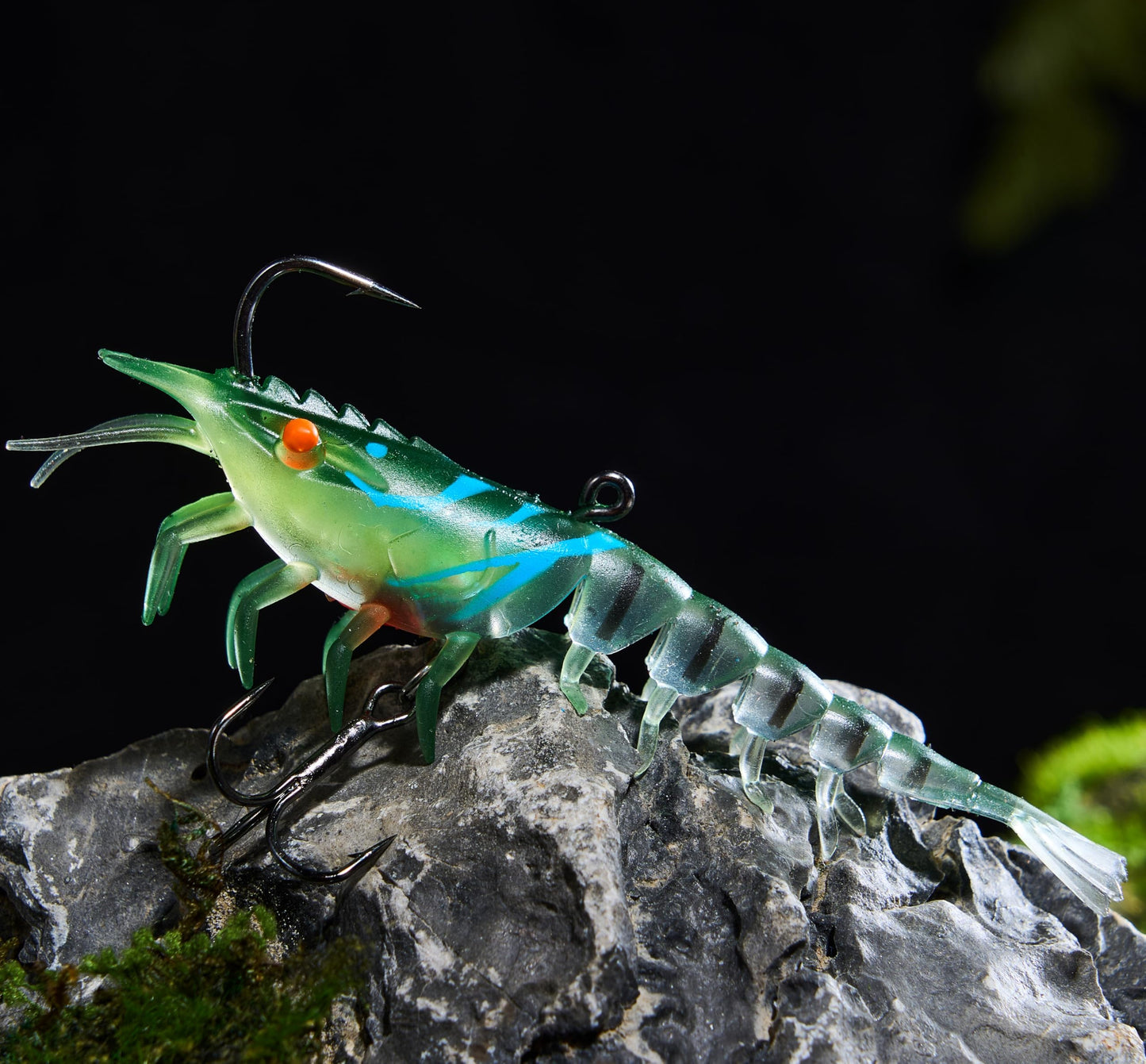 AmazingRose Lifelike Shrimp Crayfish Swimbait, bass Lures,Pre-Rigged Fishing Jigs for Freshwater and Saltwater, Super Durable TPE Fishing Lures,Fishing Bait (4pcs-9.5g)