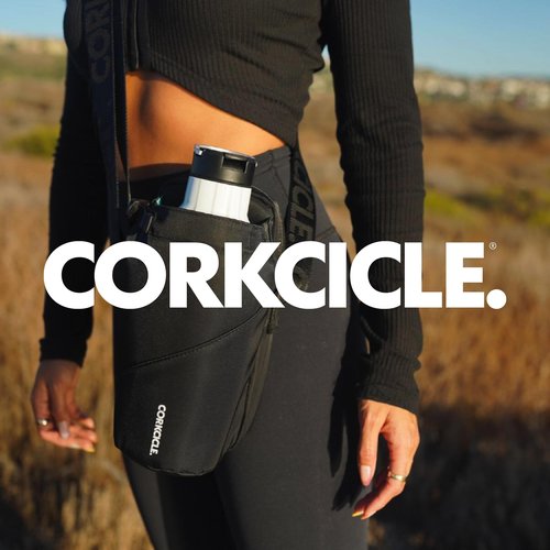 Corkcicle Crossbody Water Bottle Sling Bag - Adjustable Strap - Padded Interior Pocket - Fits 16 oz to 40 oz Tumblers - Summer Drinkware Gift - Black Minnie Mouse Ears