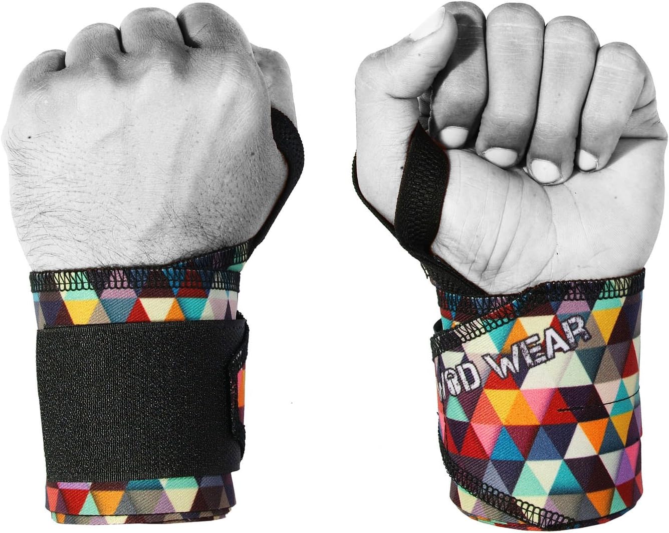 Wrist Wraps with Thumb Loop for Powerlifting, Strength Training, Bodybuilding, Cross Training, Olympic Weightlifting, Yoga - One Size Fits All