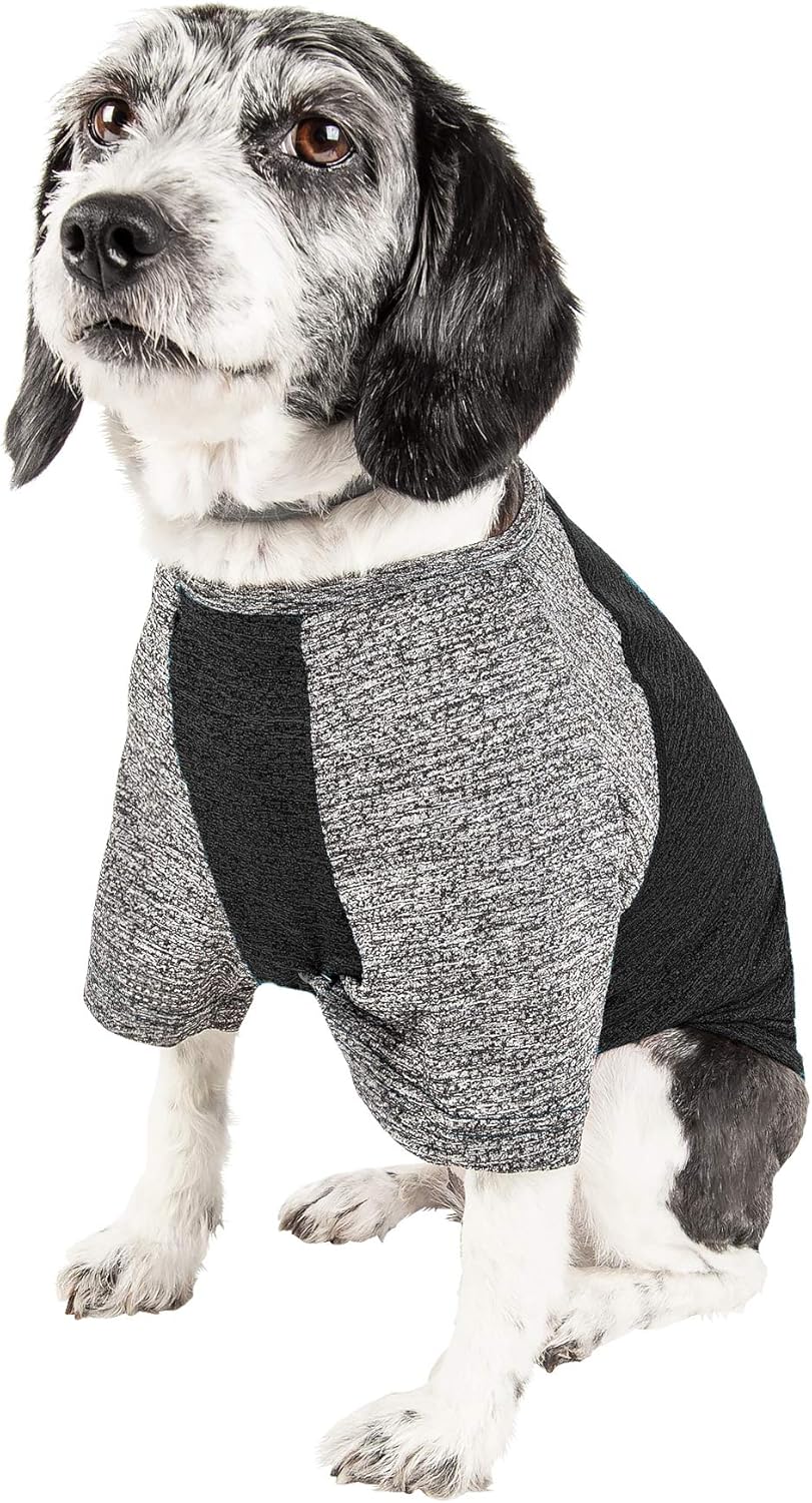Pet Life ® Active 'Hybreed' 4-Way Stretch Two-Toned Performance Dog T-Shirt X-Large