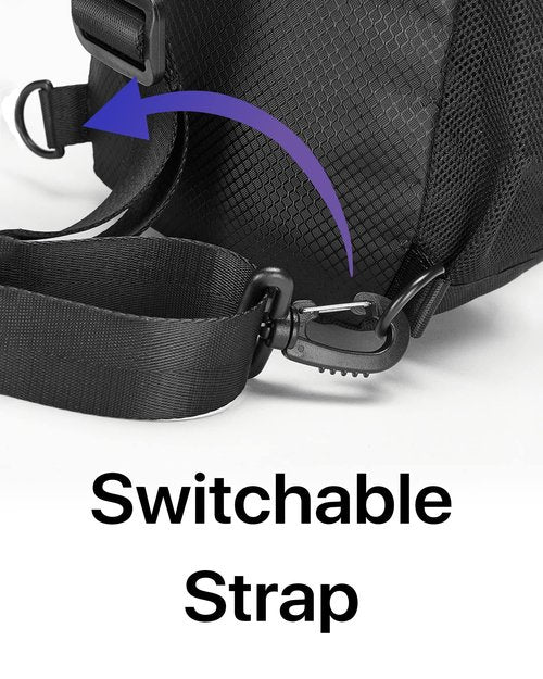 WESTEND Black Crossbody Sling Bag with Adjustable Strap for Traveling, Hiking, Daypack for Men and Women