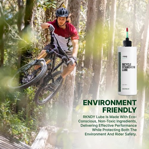RKNDY Fork Stanchion & Shock Lube - Premium Bicycle/Bike Suspension Lubricant for Eliminating Rust, Dirt, and Contaminants from Seals, Ensuring Smooth Riding and All-Weather, Long-Lasting Protection