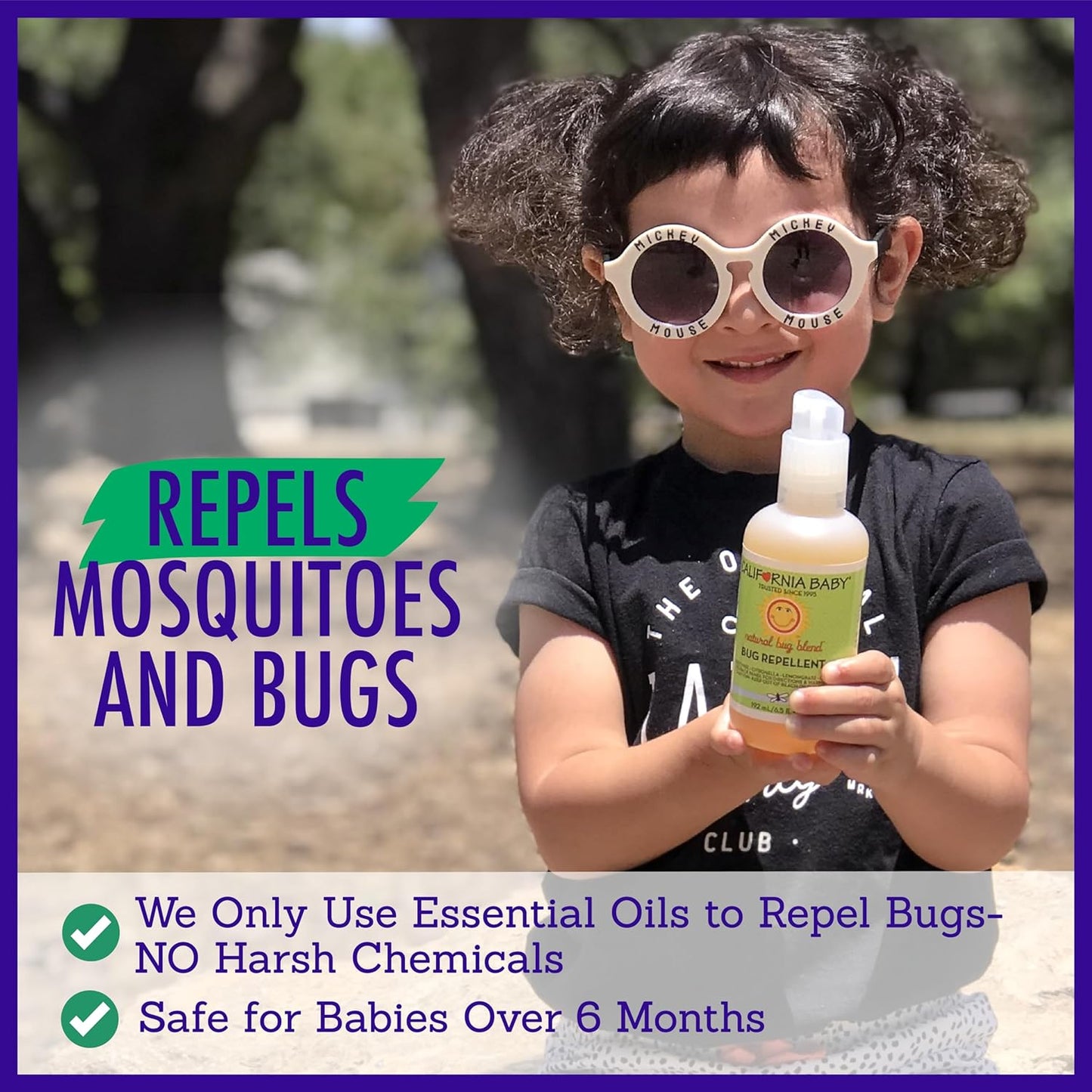 California Baby Natural Bug Repellent Spray | Citronella Bug Spray | DEET-Free | Repels Mosquitoes + Bugs | Allergy Friendly | Great Smell | Baby & Adult Insect Repellent Spray | 59 mL / 2 oz.