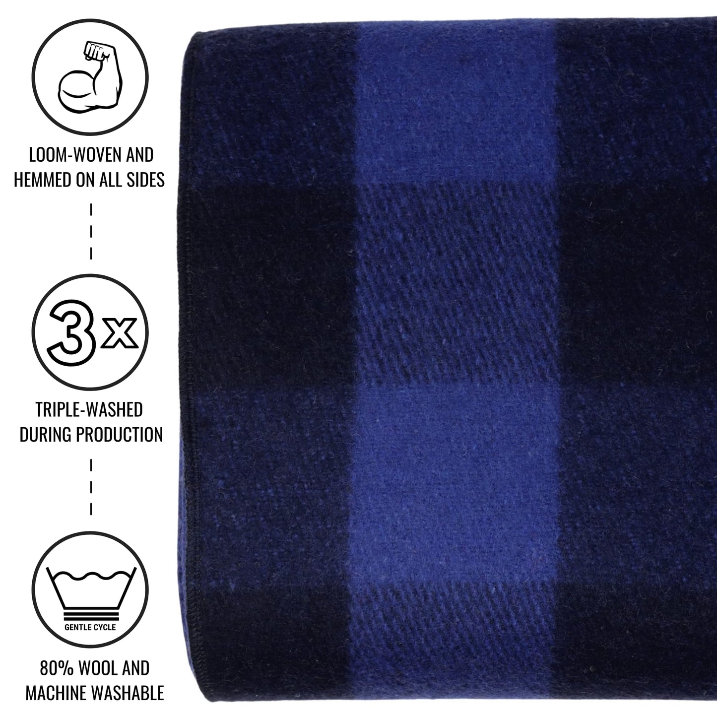 Arcturus Blue Buffalo Wool Blanket and Carry Straps Bundle