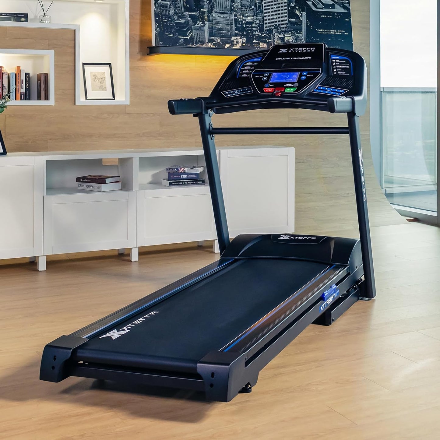 XTERRA Fitness Sport Series Premium Folding Smart Treadmill, Handlebar Speed and Incline Controls, Large XTRASoft Cushioned Running Deck, Built-in FTMS-Enabled Bluetooth with XTERRA+ Fitness App