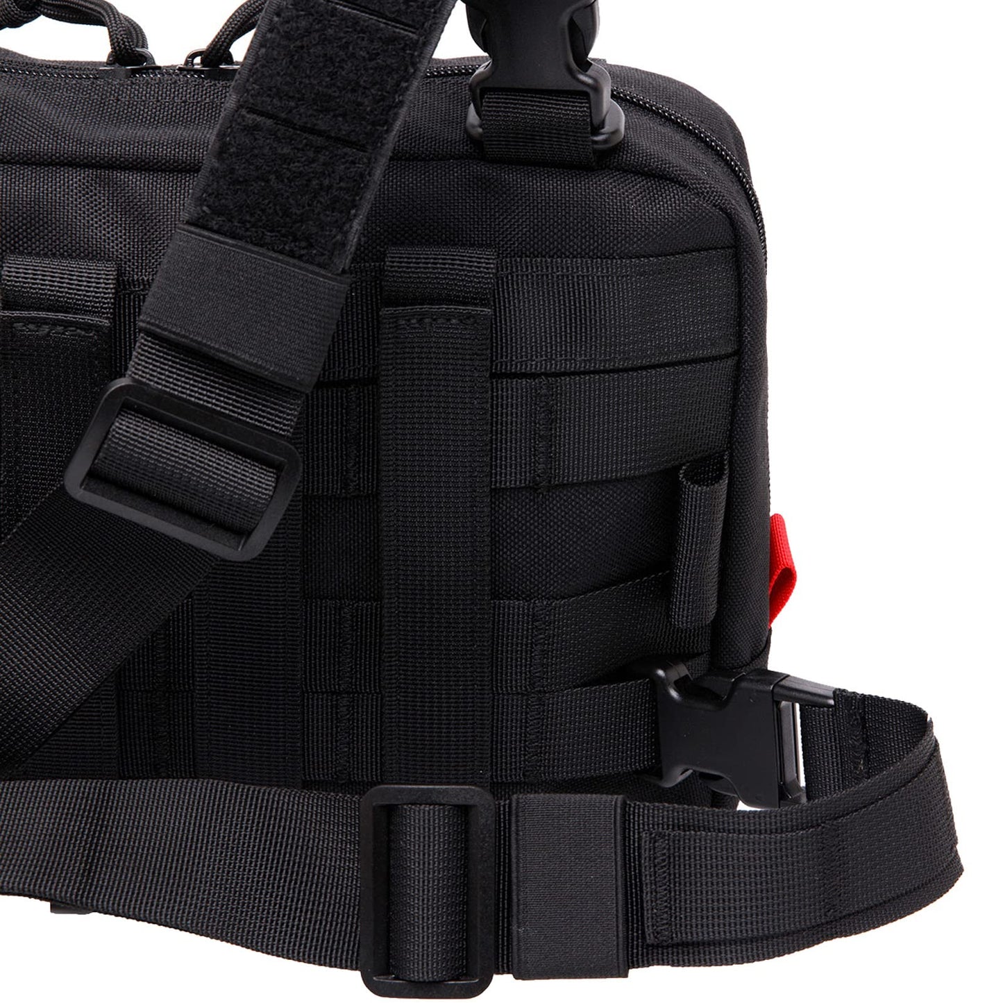 TAXATM Tactical Molle Admin Pouch of Laser Cut Design,Medical EMT Organizer with Phone Pouch,EDC EMT Pack IFAK Tool Holder WIth US Patch (Large Black with Harness)