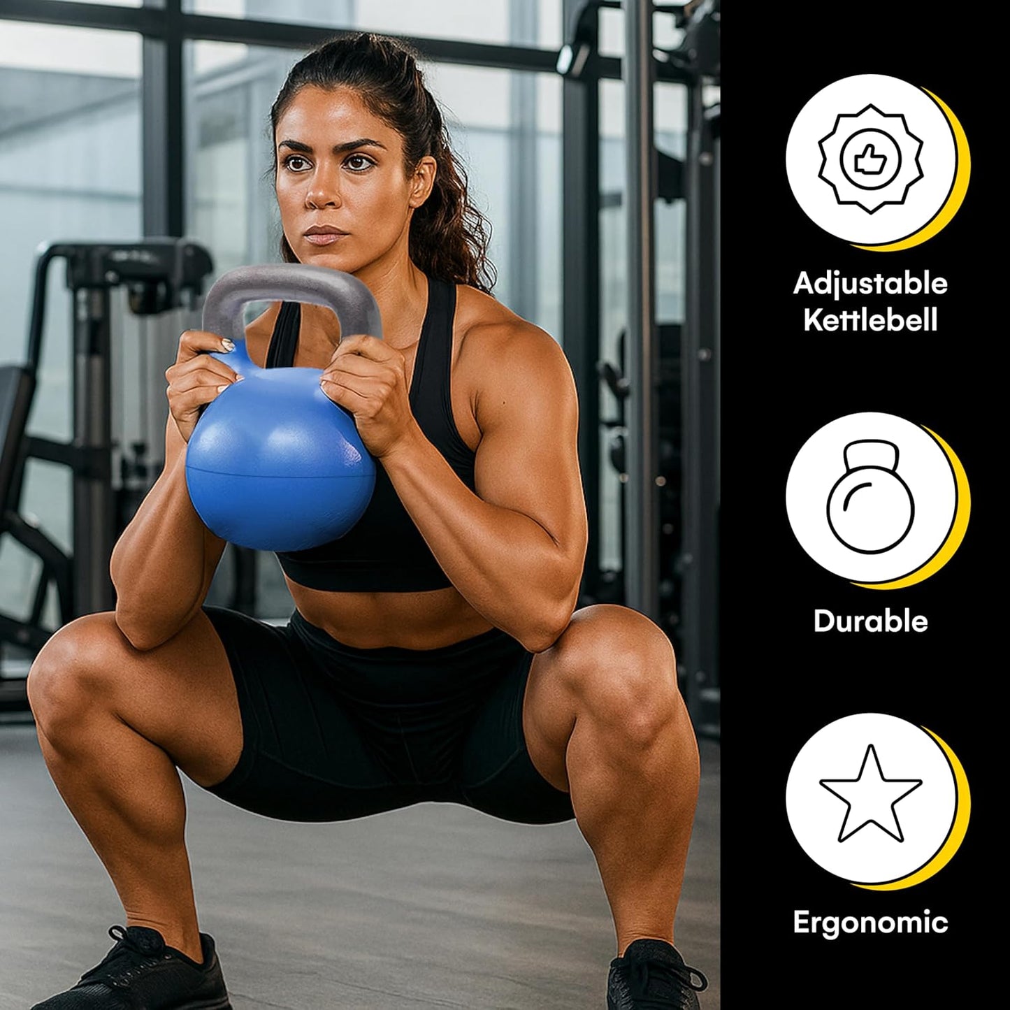 Adjustable Kettlebell Set 26-70 lb - Strength Training with Secure Lock & Durable Steel