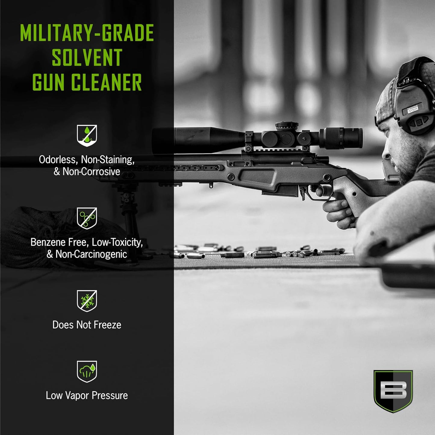 Breakthrough Clean Technologies Military-Grade Handgun and Rifle Cleaning Solvent, Grease Remover - 6oz/2oz/15ml/32oz Spray Bottle
