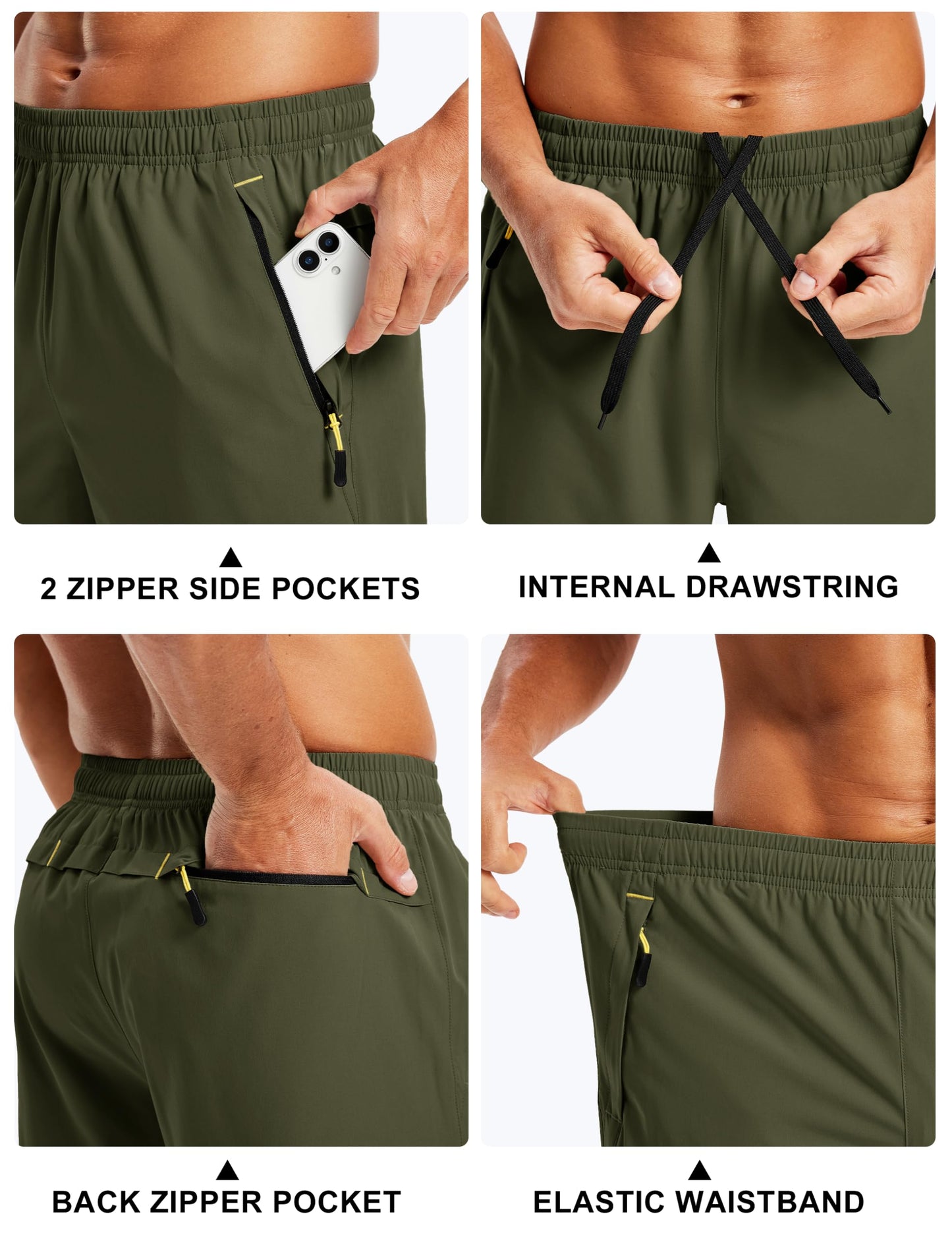 TACVASEN Mens Athletic Shorts Quick Dry Lightweight Running Gym Shorts Basketball Sports Hiking Summer Outdoor Workout Casual