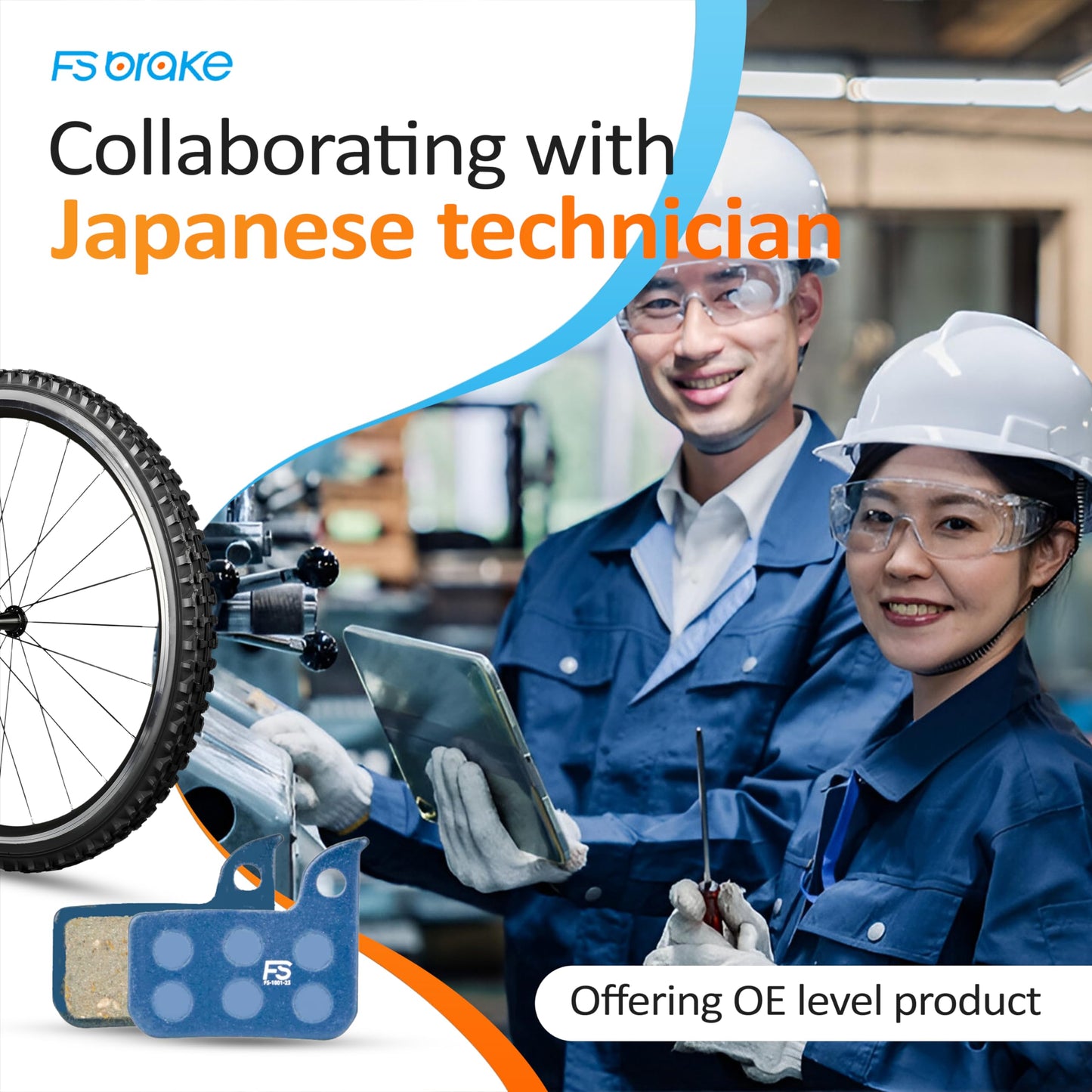 FS-APE Hybrid Ceramic-Carbon Disc Pads for AVID SRAM Level TLM/Ultimate, Force 22/Force1, Red eTap HRD/Red 22, Rival 1/22, S700 B1/S-700