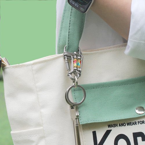 CMVFYL Cute Carabiner Clip, Fun Decorative Keychain Clip, Small Stainless Steel Key Organizer, Unique Key Holders for Backpack