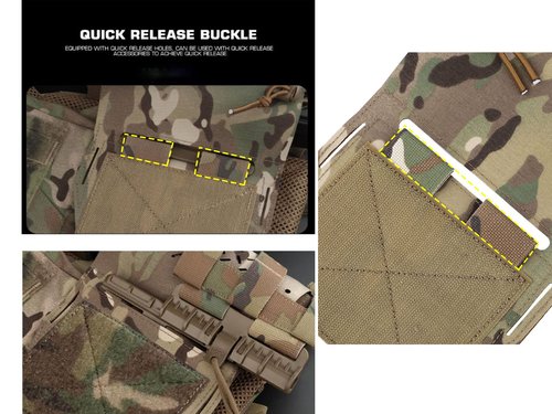 Tactical Cummerbund Extension Pouch Universal Side Magazine Holster Pouch for Tactical Vest with Hook and Loop Panel Quick Attached and Fixed (Green)
