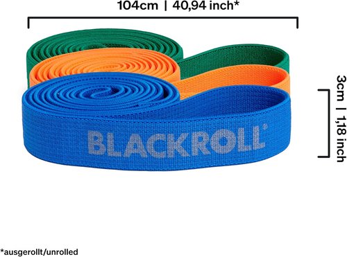 BLACKROLL - Super Band Set, Long Bands for Working Out, Resistance Bands for Legs and Glutes, Workout Bands for Stretching and Exercise, Booty Bands for Home Gym Equipment