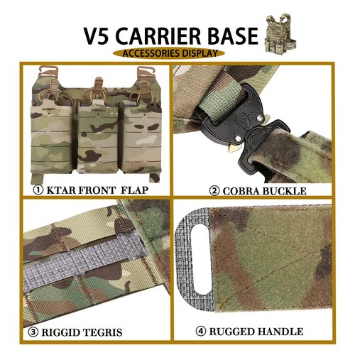PETAC GEAR Tactical Tegris Cummerbund V5 Vest Basic Set For Man With Large Zipper (MC)