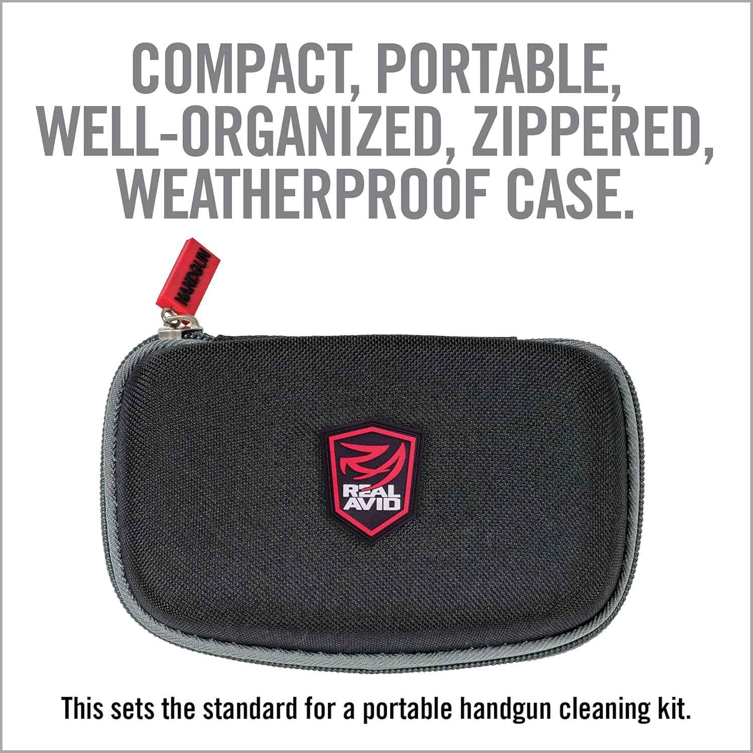 Real Avid Handgun Cleaning Kit with Gun Cleaning Mat & Magnetic Tray for 9mm, .40, .45 Caliber Pistols