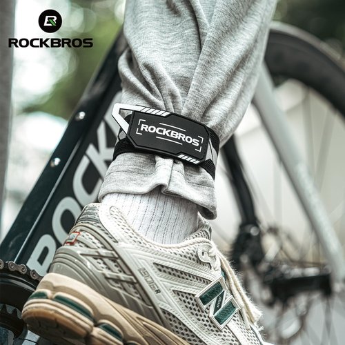 ROCKBROS Bicycle Ankle Leg Strap Cycling Trousers Strap Reflective Wrist Ankle Bind Bands for Jogging Running Gear