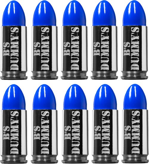 B's Dry Fire Snap Caps - A.K.A. B's Dummy's - Dummy 9mm Luger Training Caps (10 Pack)