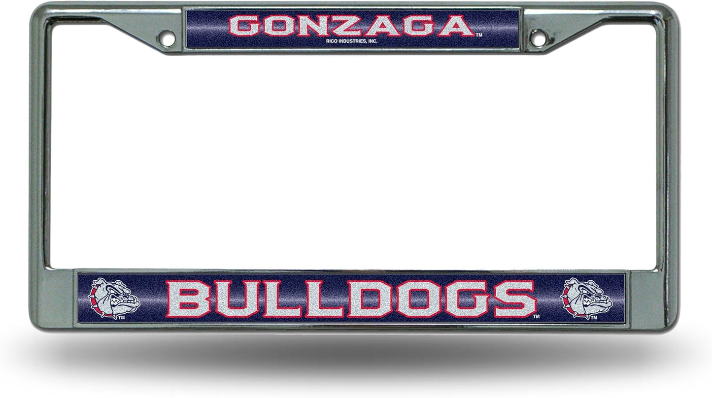Rico Industries NCAA 12" x 6" Silver Bling Chrome Car/Truck/SUV Auto Accessory