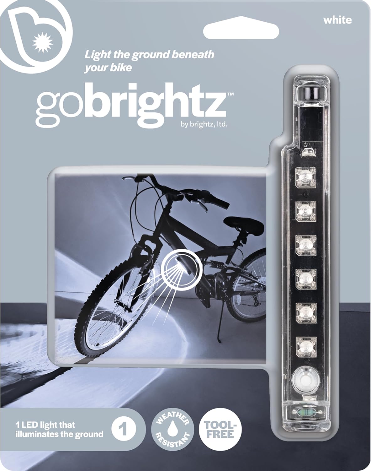 GoBrightz LED Bike Frame Light - Night Riding Underglow Light Bar with 4 Modes - Cool Bicycle Lights for Kids & Adults