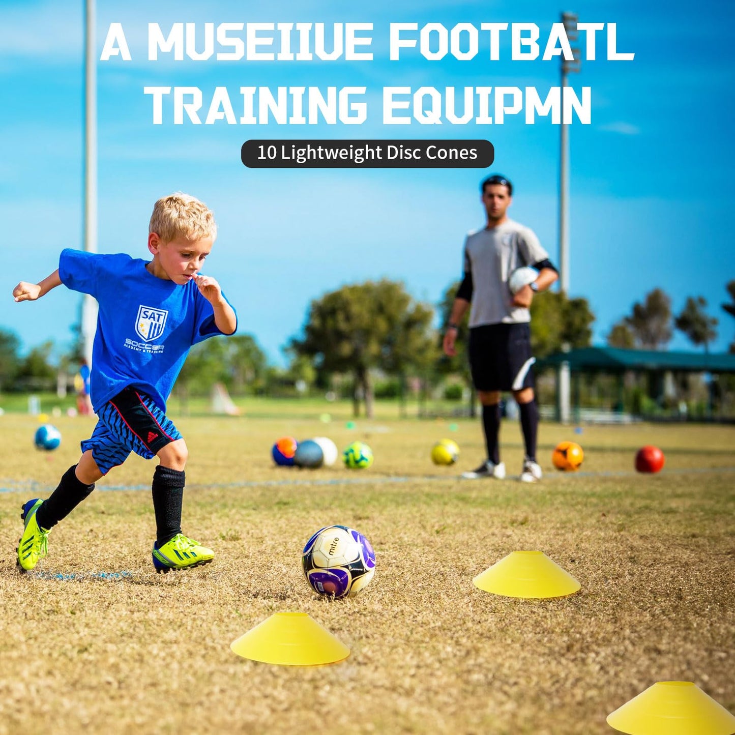 9TH SHOP Speed Ladder Agility Ladder, Football Training Equipment Set-20feet 12 Rungs Speed Ladder,10 Disc Cones, Resistance Parachute, Jump Rope, 4 Resistance Bands