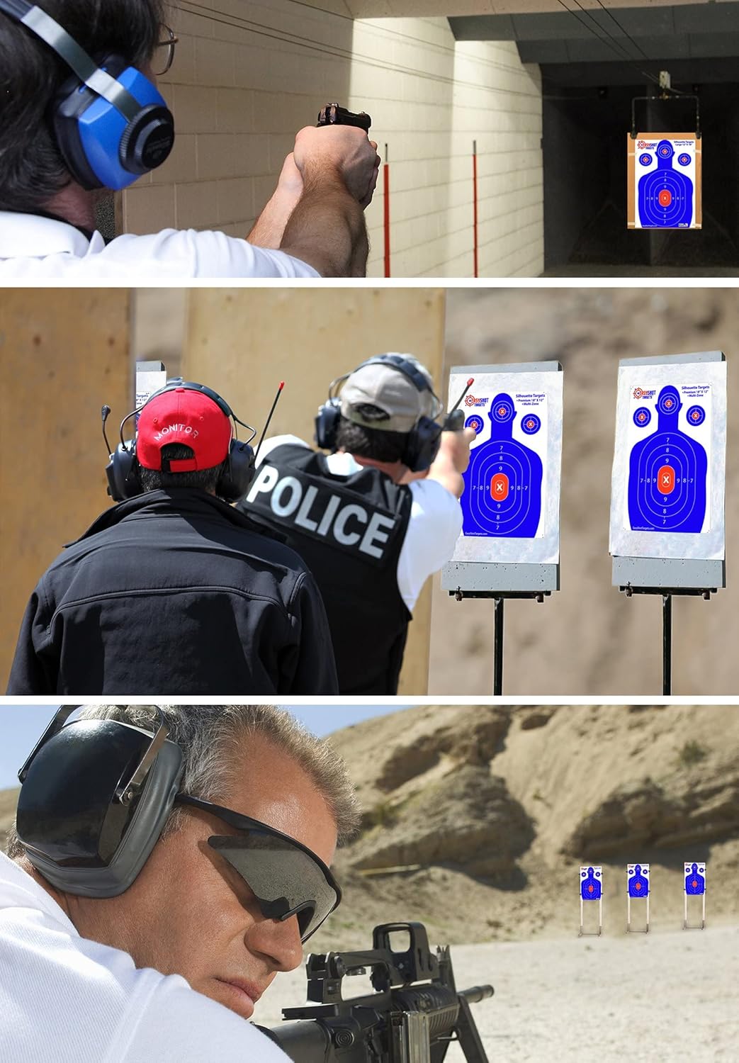 Shooting Targets 12 x 18inch Targets Highly Visible Neon Silhouette Paper Targets Heavy-Duty Paper Targets for Shooting in Short and Long Range Hunting Practice