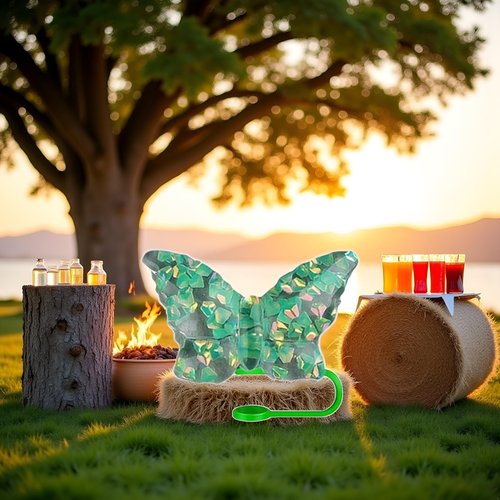 Stanley Cup Butterfly Straw Cover Cap - Bling Bow Straw Covers for Tumbler, Dust-Proof Silicone Tips (Green)