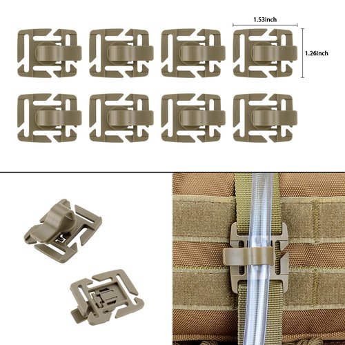 BOOSTEADY 36PCS Attachments for Tactical Backpack Vest Belt,D-Ring Grimloc Locking Gear Clip, Web Dominator Elastic Strings, Strap Management Tool Buckle,Hydration Tube Clips,Key Ring,MOLLE Bag