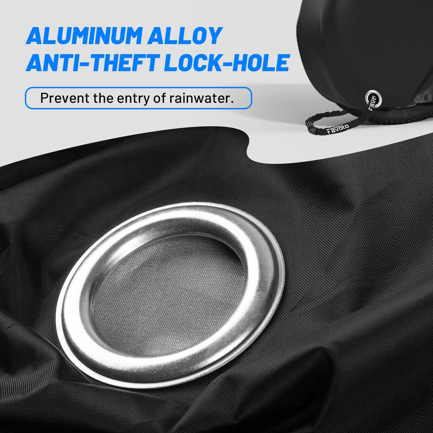 Favoto Bike Cover Waterproof Outdoor - Bicycle Covers for 1 or 2 Bikes Outside Storage Rain Dust Sun Wind Proof with Lock Hole Storage Bag for Ebike Mountain Road Electric Bike