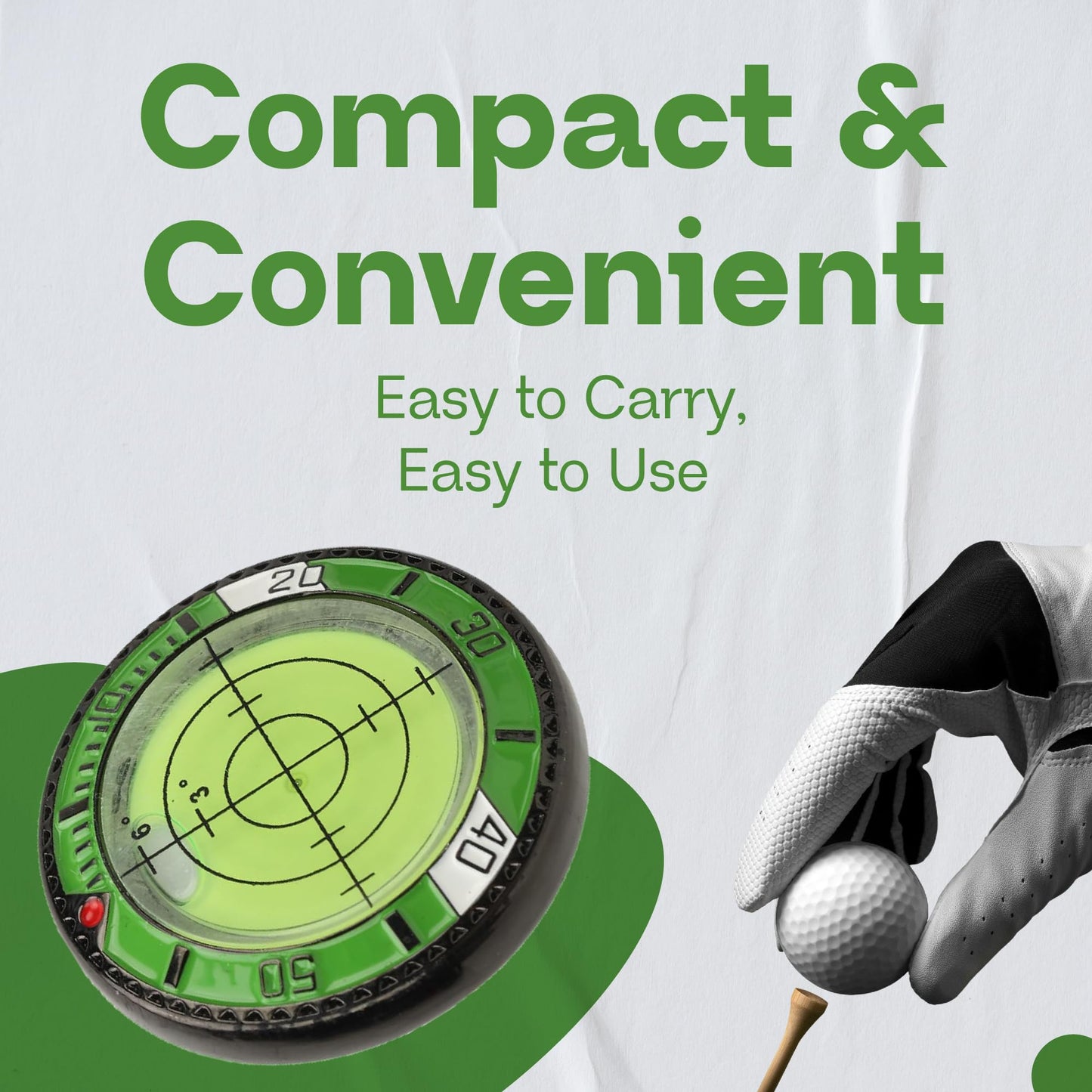 Golf Green Reader – Ball Marker with High-Precision Bubble Level & Hat Clip – Putting Training Aid & Golf Accessories Gift for Men