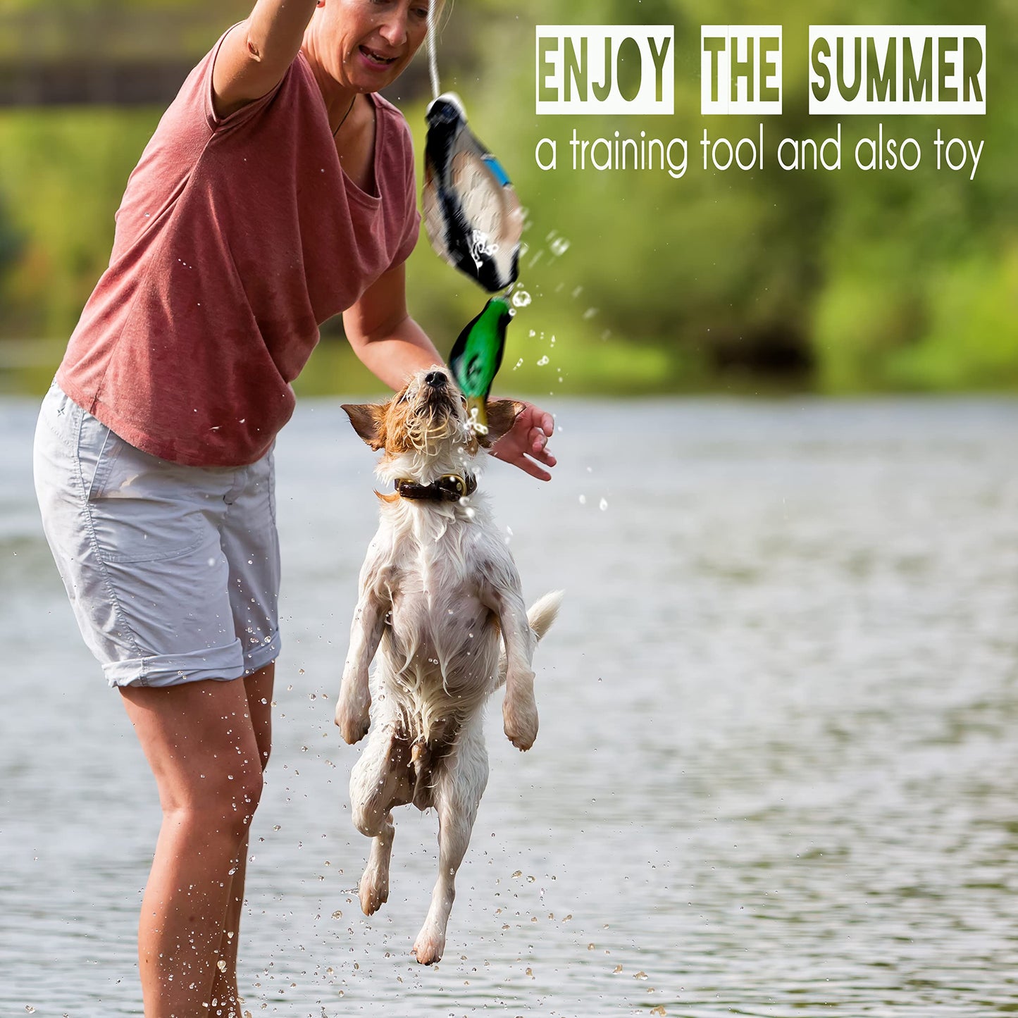 AUSCAMOTEK Duck Dummy Bumper – 2 Pieces Waterfowl Hunting Dog Training Tool for Retrievers, Realistic Mallard Design, Scent-Injectable