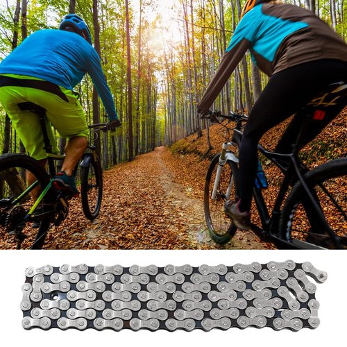 WAONIQ Single/6/7/8 Speed Bike Chain, 1/2 x 3/32 Inch, 116 Links, Mountain & Road Cycling Chain (6/7/8 Speed, 1 Set)