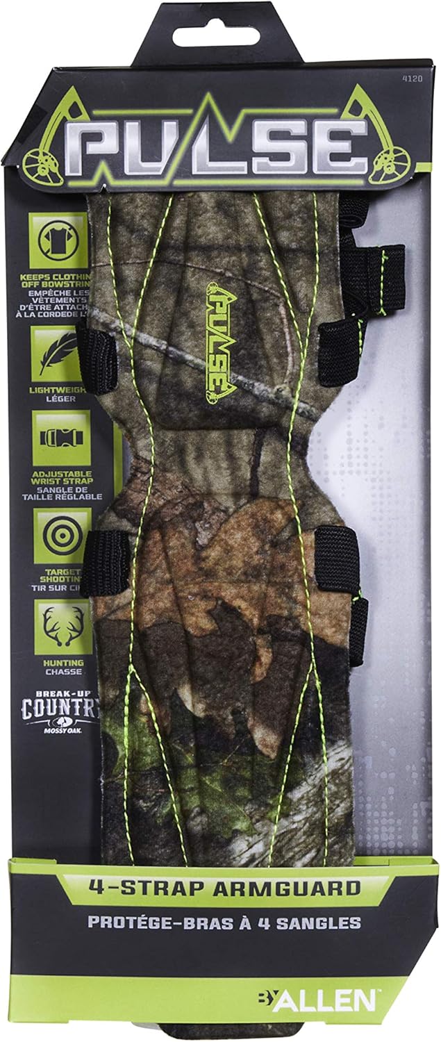 Allen Company Pulse Molded 4-Strap Archery Armguard, 12", Mossy Oak Break-Up, One Size (4120)