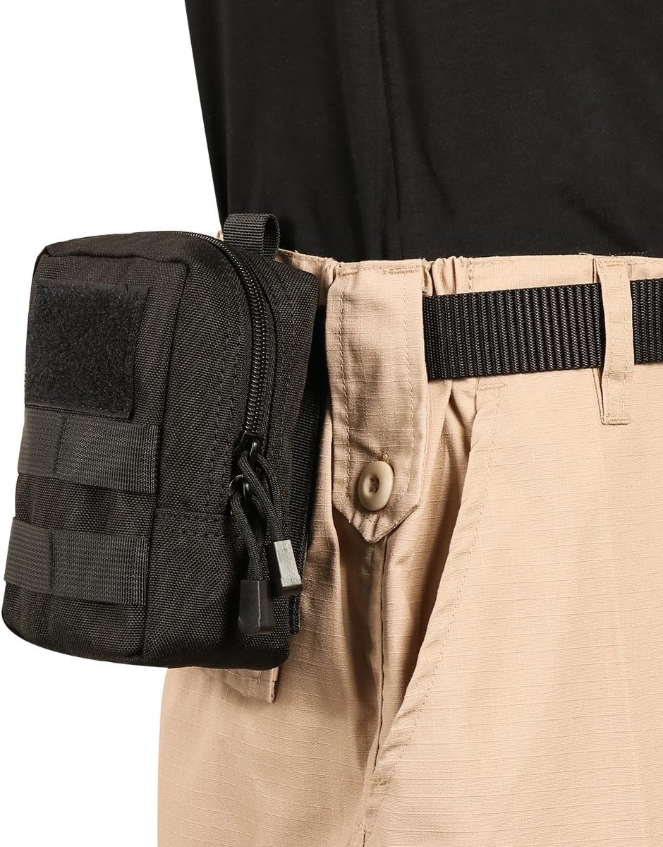 IronSeals Tactical Molle Pouches Multi-Purpose Military Nylon Waist Pack Utility Bag Detachable Patches Pouches for Dog Vest Harness