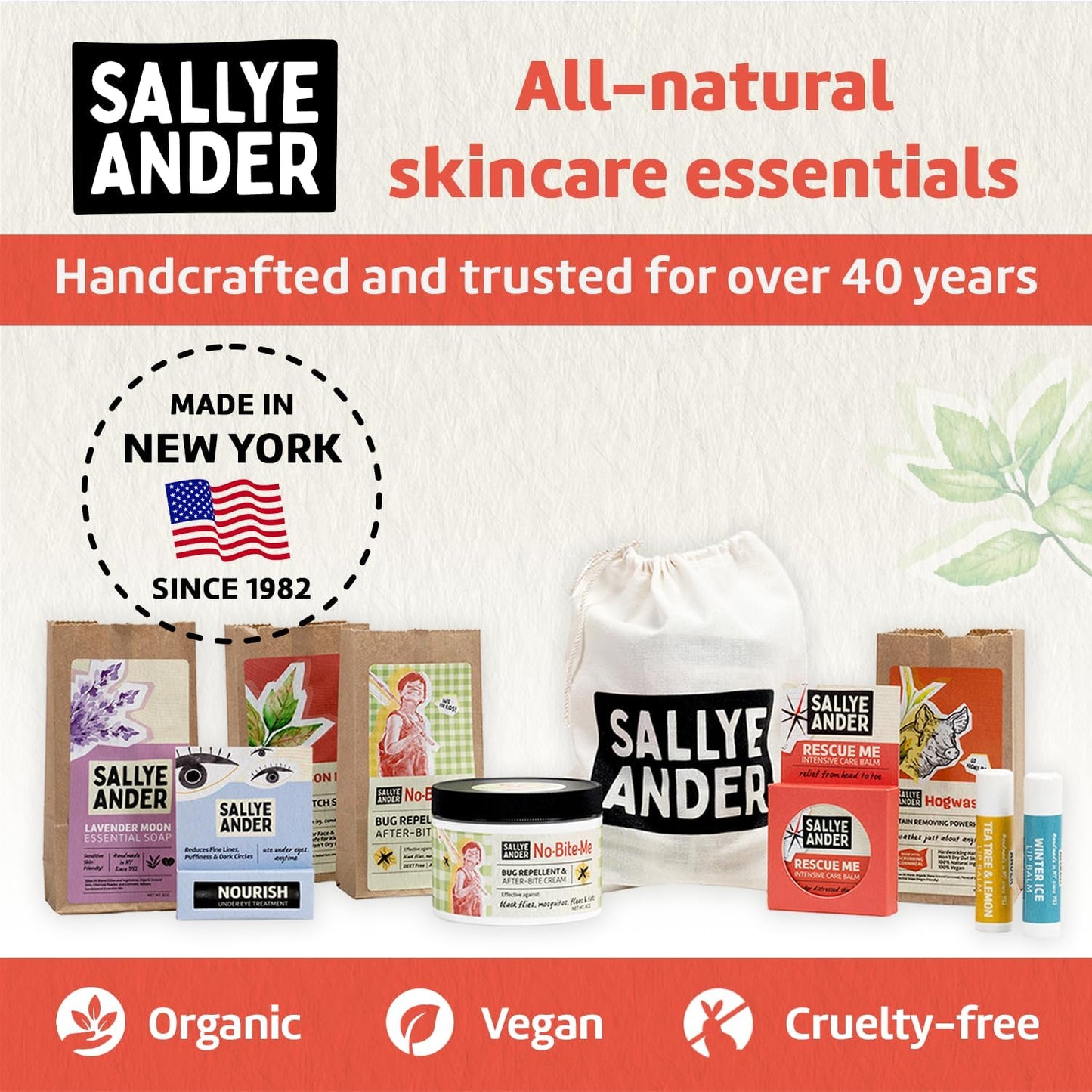 SALLYEANDER No Bite Me All-Natural Bug & Insect Repellent - Anti Itch Cream - 2 oz - Safe for Kids and Infants - Repels Mosquitoes, Black Flies, Fleas, and Ticks