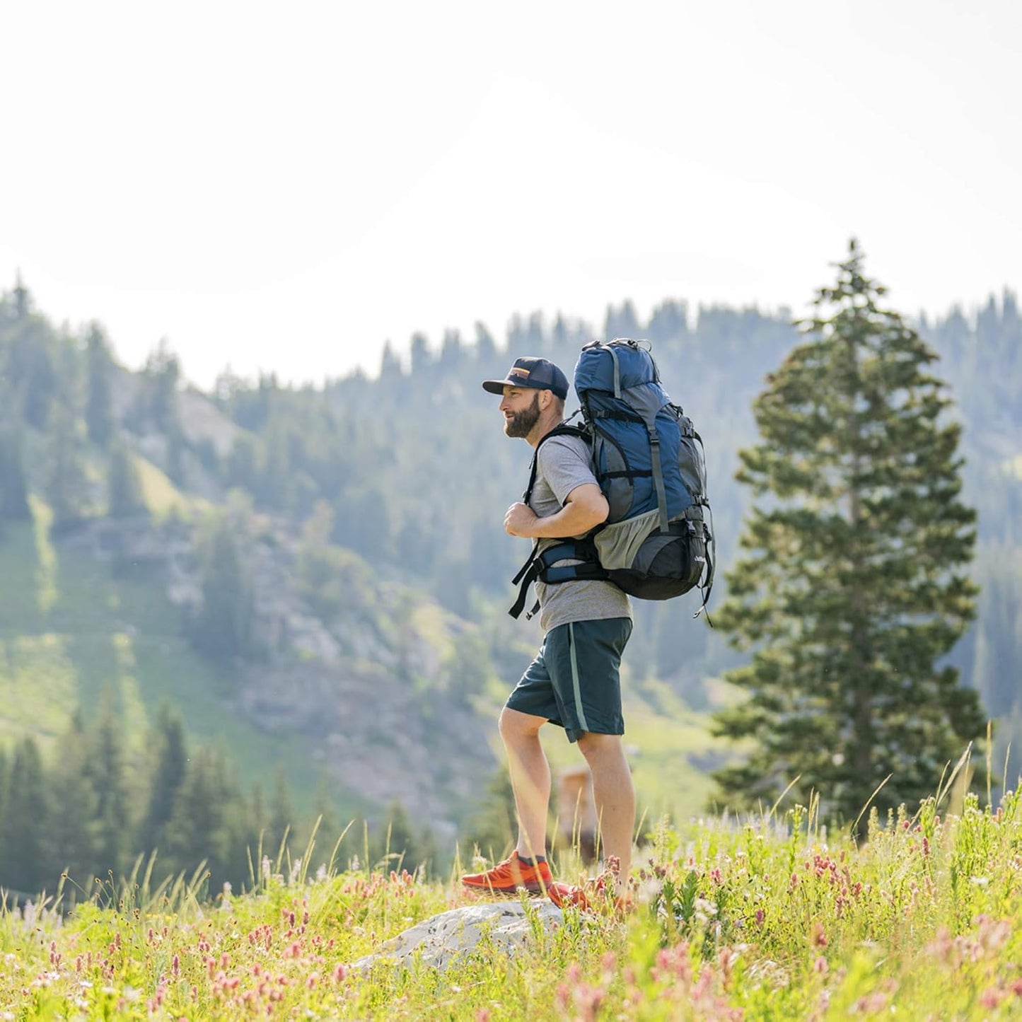 TETON Sports Hiker 3700 Ultralight Internal Frame High-Performance Backpack for Hiking, Camping, Travel, and Outdoor Activities; 60L, Navy