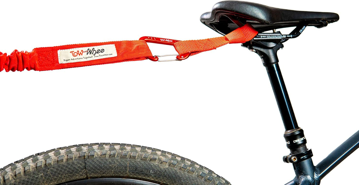 Quick Loop with Carabiner - Quickly Attach Adventure Tow Bungee to Any Bike Handlebar or Seat