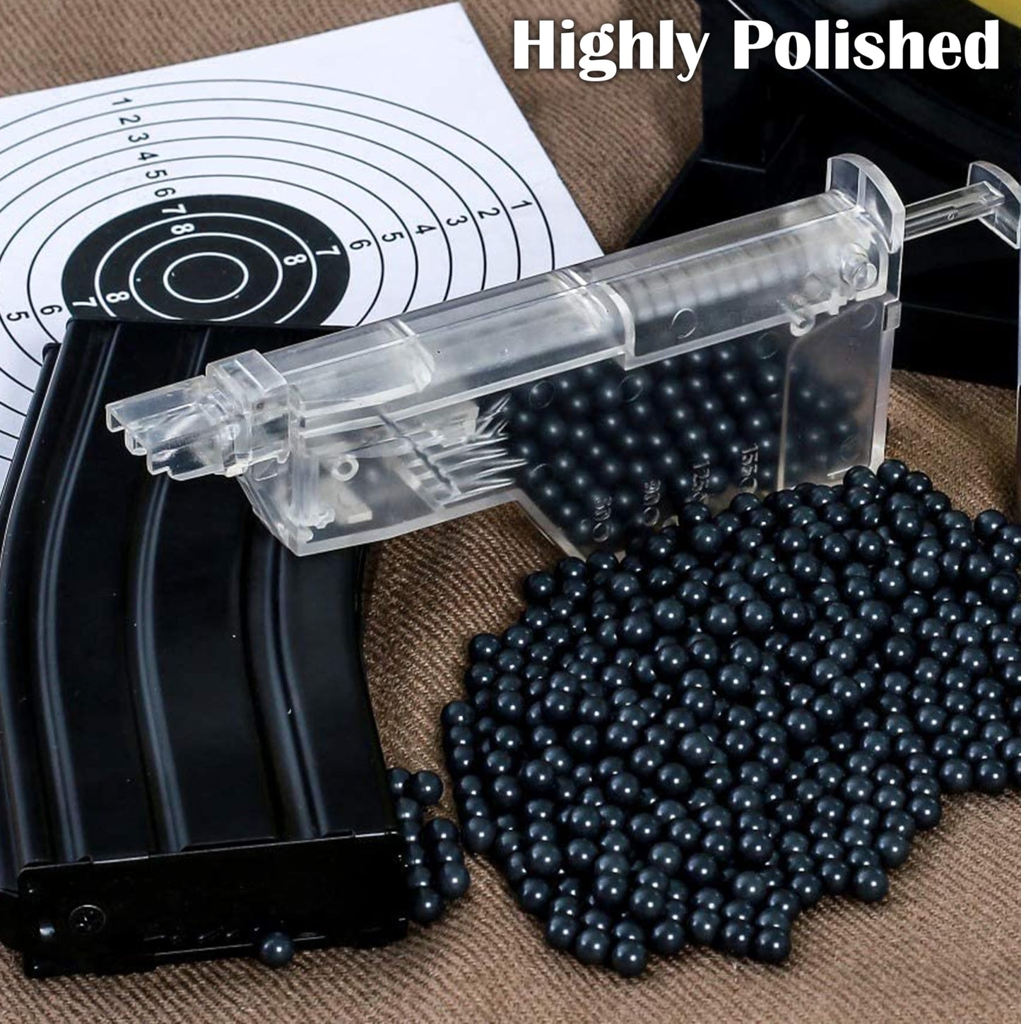 Arsuk 6mm Airsoft BBS 0.20g – Black - 5000 Count - Seamless 6mm Plastic Pellets for Precision Target Practice & Tactical Shooting BBS for BB Guns