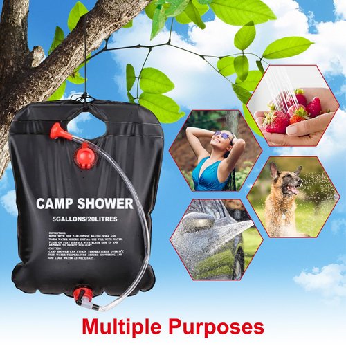 Petgin Pop Up Tent Upgrade Privacy Camping Shower Tent Portable Outdoor Sun Shelter for Outdoor Bathing Toilet Camping Biking Hiking Beach-Blue,with 5.3 Gallon Shower Bag