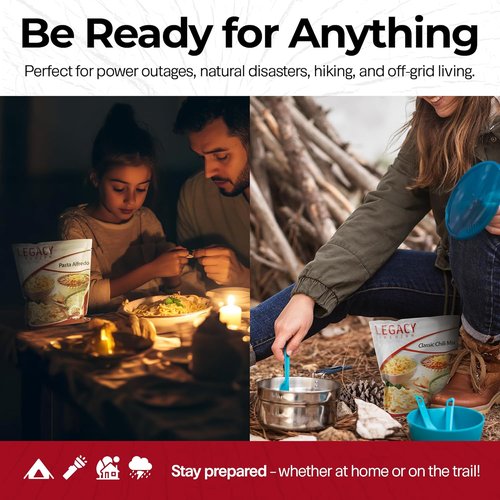 Emergency Gluten-Free Food Storage Pack | 16 Large Servings of Freeze-Dried Meals - 25-Year Shelf Life