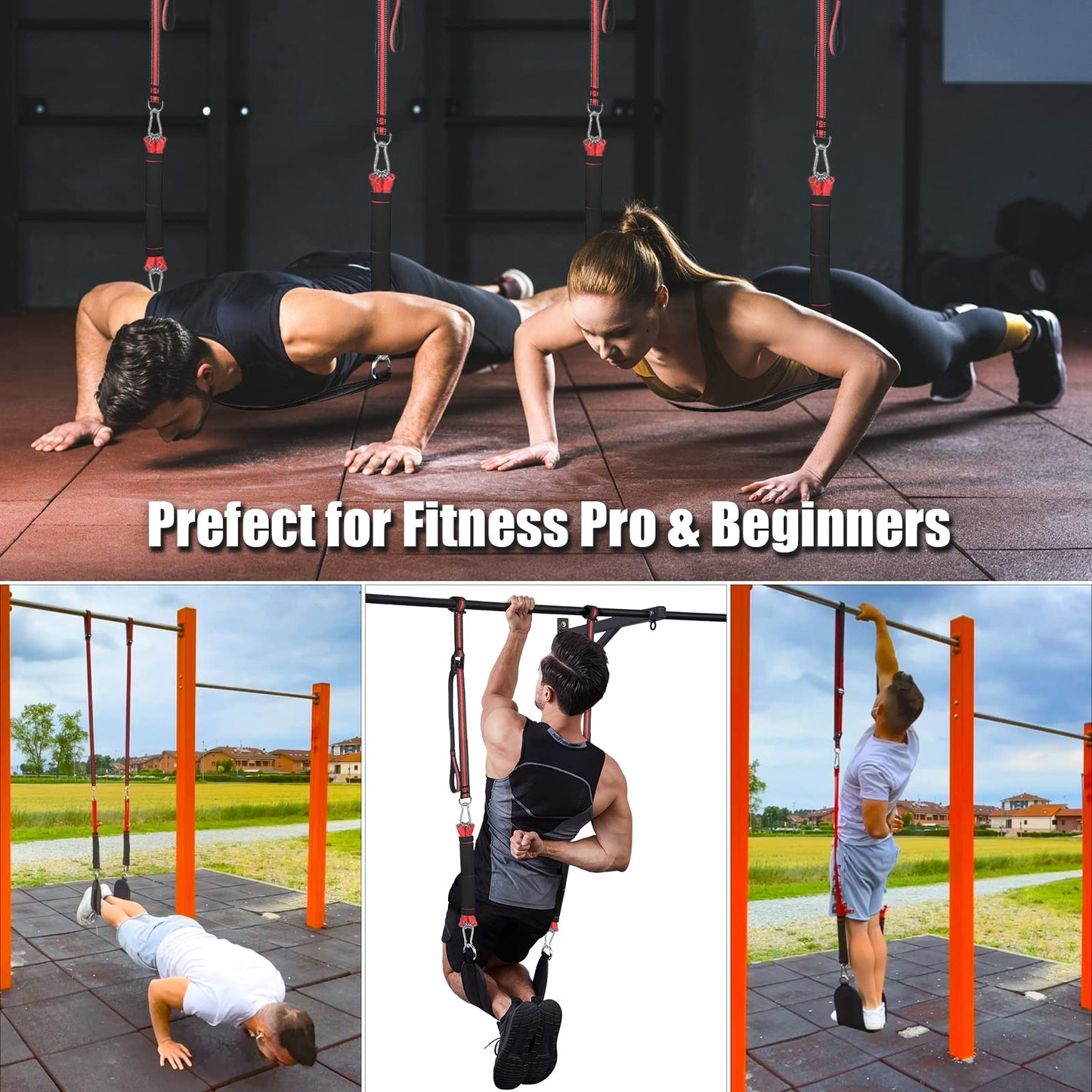 Pull Up Assistance Bands with Fabric Feet/Knee Rest, Heavy Duty Pull Up Resistance Bands, Pull up Assist Bands Pull-up Exercise Band for Chin-up Workout, Body Stretching (Two Feet 300lbs)