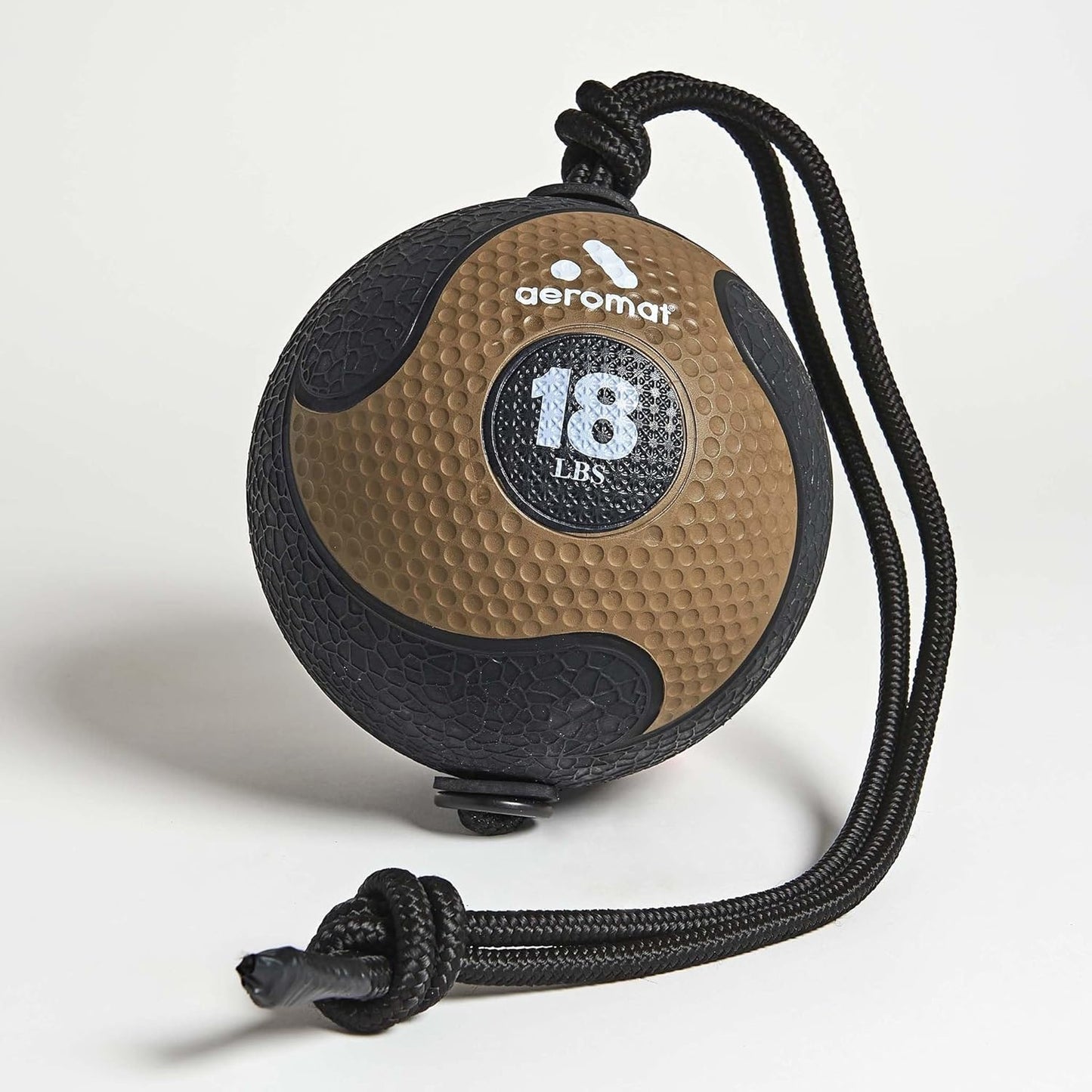 Weighted 18 lb Medicine Ball with Rope - 39" Aeromat Elite Power Workout Ball